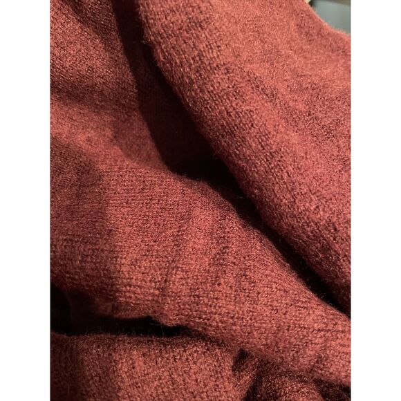 J.Jill Wool Blend Sweater Womens 2X Long Sleeve Asymmetric Hem Burgundy - Picture 5 of 5